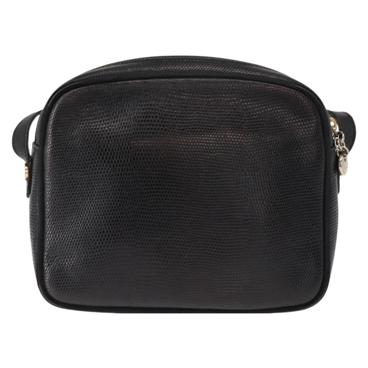 Salvatore Ferragamo Vala Leather Black Leather Shoulder Bag Bag (Pre-Owned)