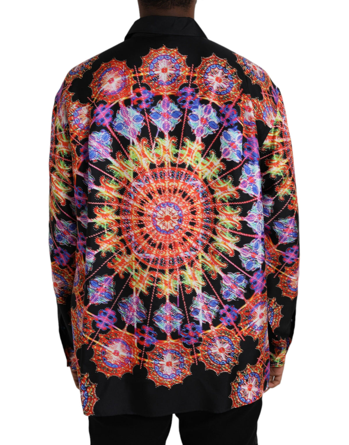 Dolce & Gabbana Multicolor Luminarie Silk Men Casual Men's Shirt