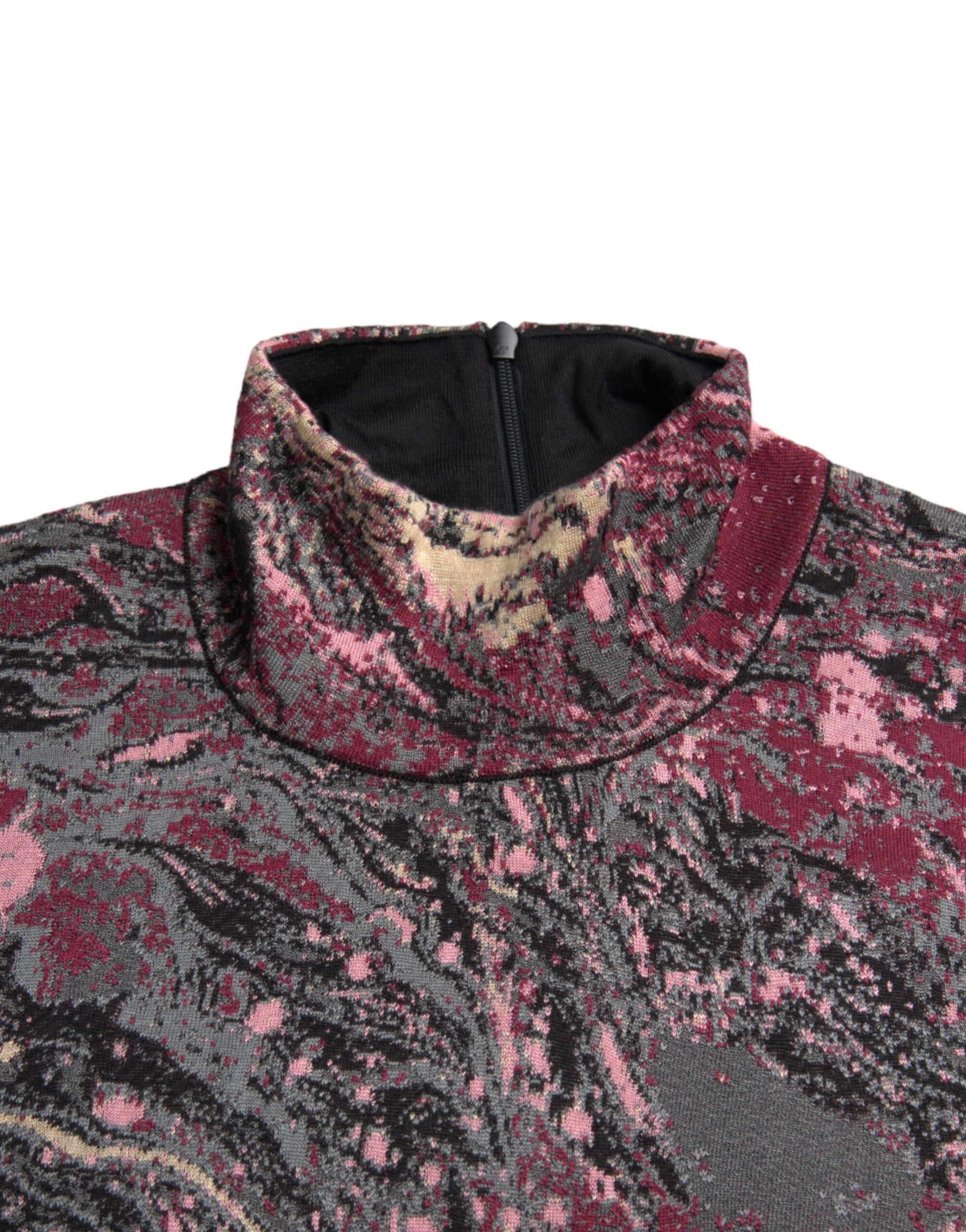 Dolce & Gabbana Multicolor Graphic Turtle Neck Men Men's Sweater