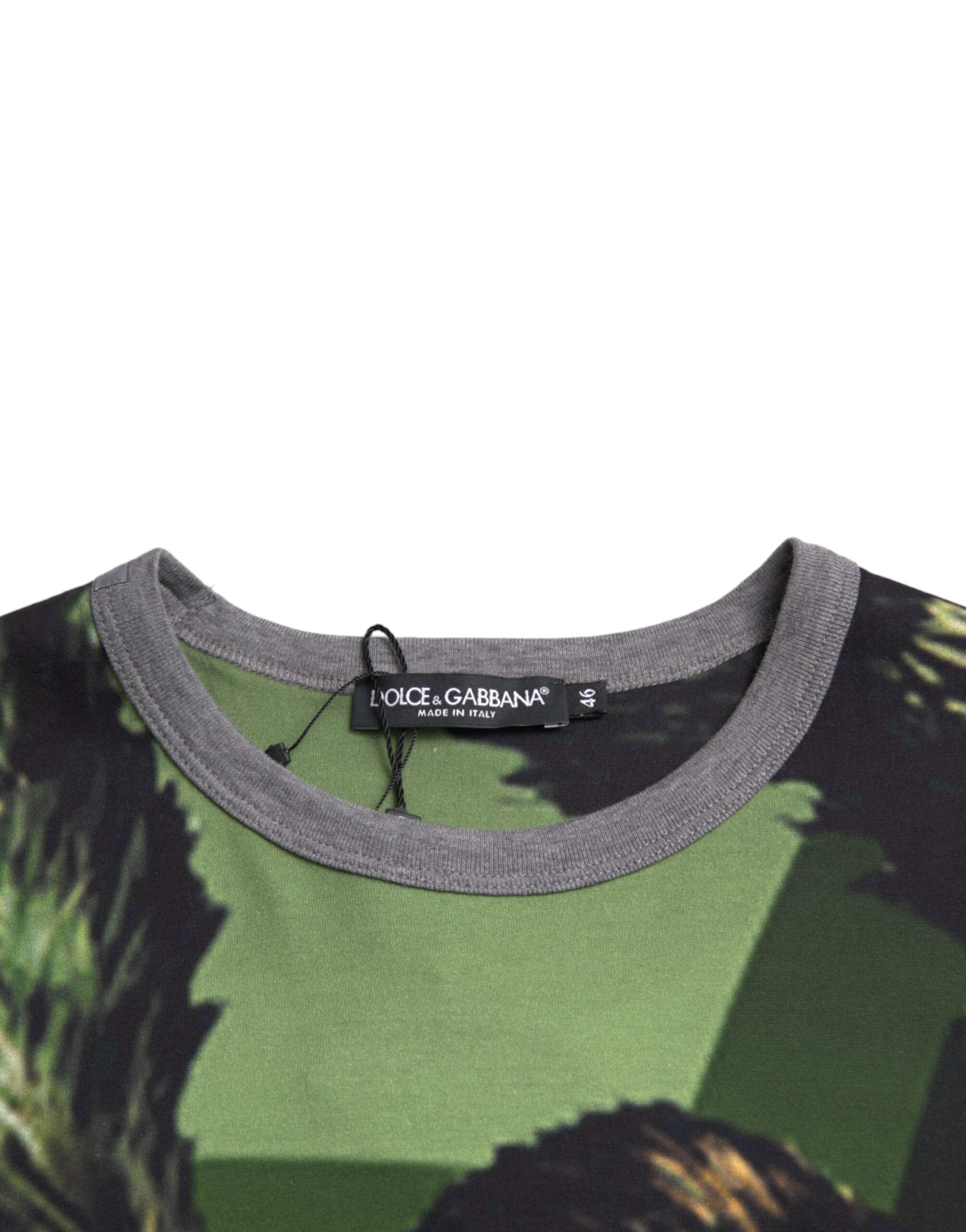 Dolce & Gabbana Green Gorilla Cotton Short Sleeves Men's T-shirt
