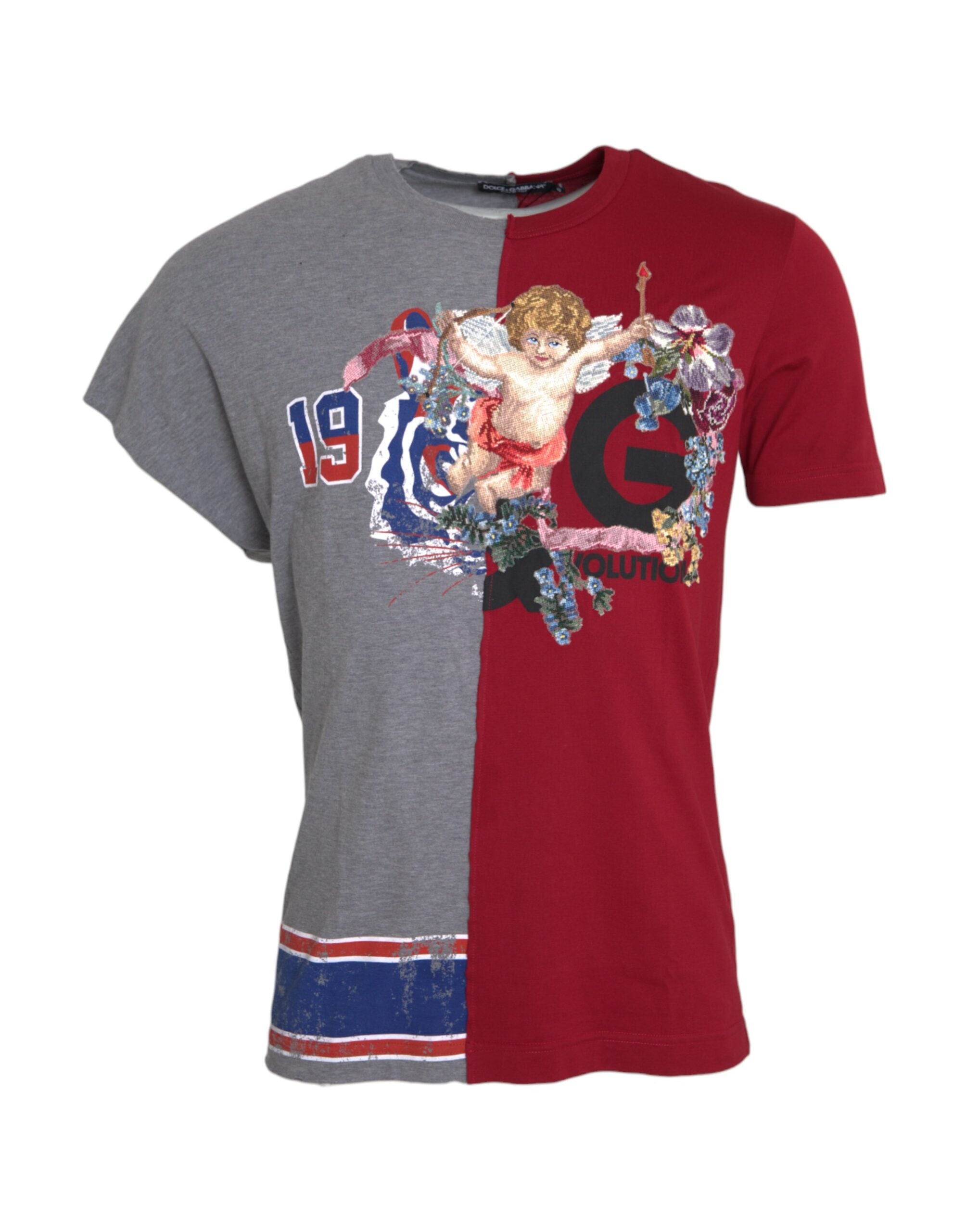 Dolce & Gabbana Multicolor Graphic Short Sleeve Men's T-shirt