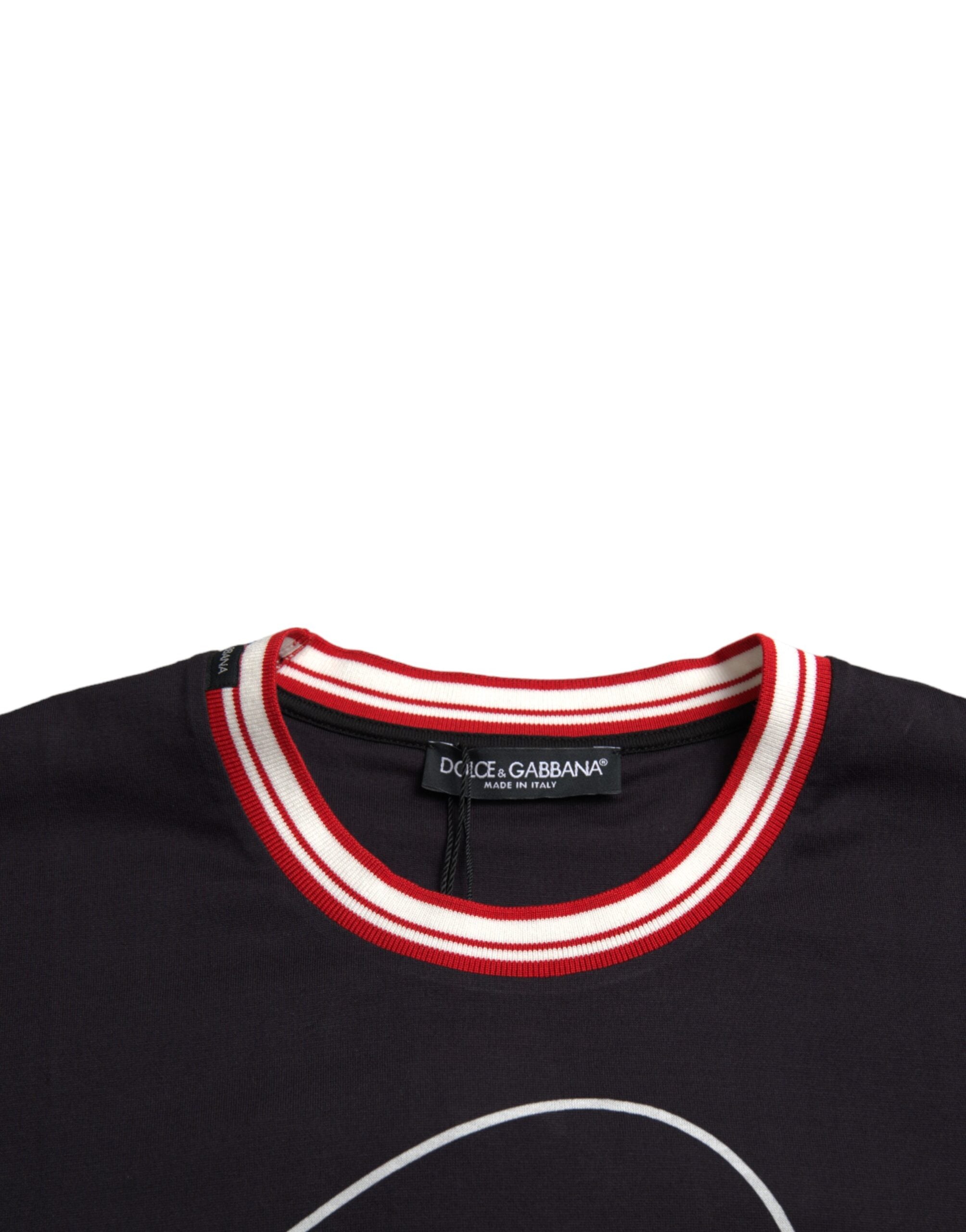 Dolce & Gabbana Black Cotton 2019 Year of the Pig Men's T-shirt