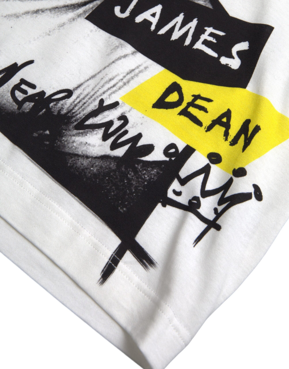 Dolce & Gabbana White Graphic Cotton Short Sleeves Men Men's T-shirt