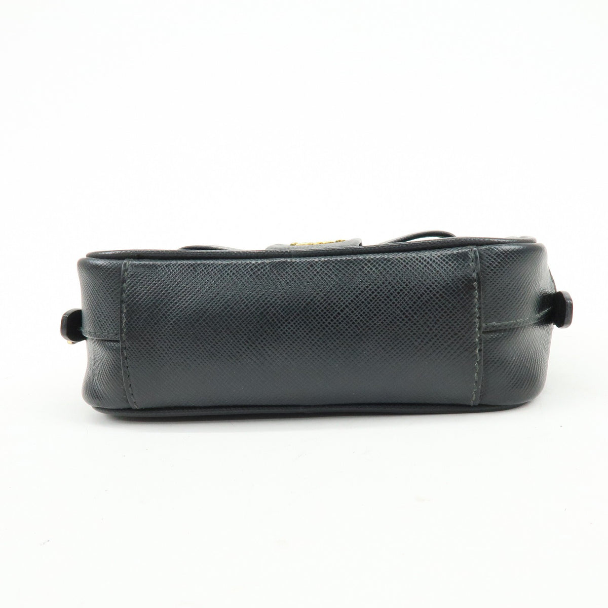 Prada Bow Camera Saffiano Leather Black Leather Crossbody Bag Bag (Pre-Owned)