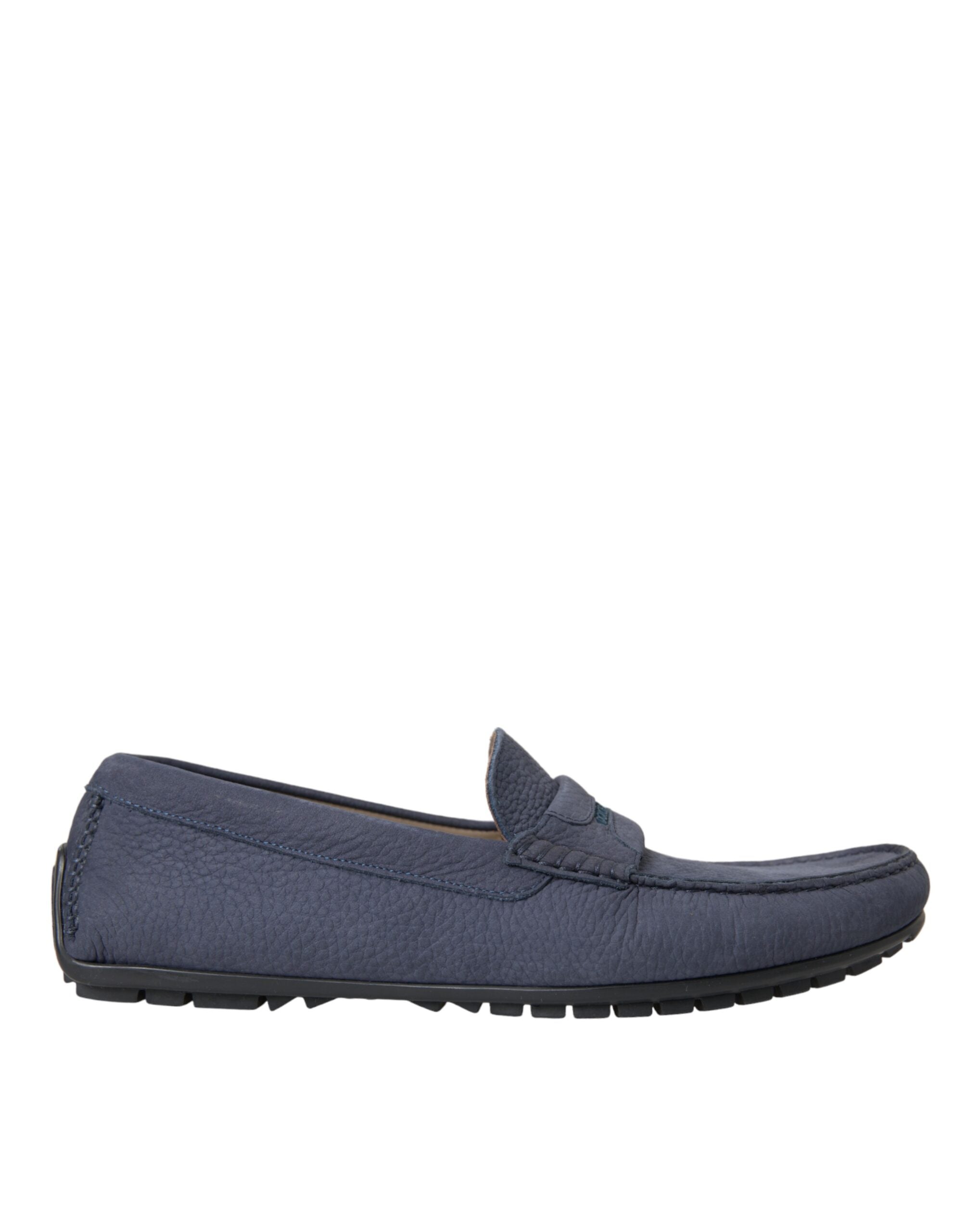 Dolce & Gabbana Blue Calf Leather Slip On Moccasin Shoes EU41.5/US8.5 Dolce & Gabbana Blue Calf Leather Slip On Moccasin Shoes EU41.5/US8.5