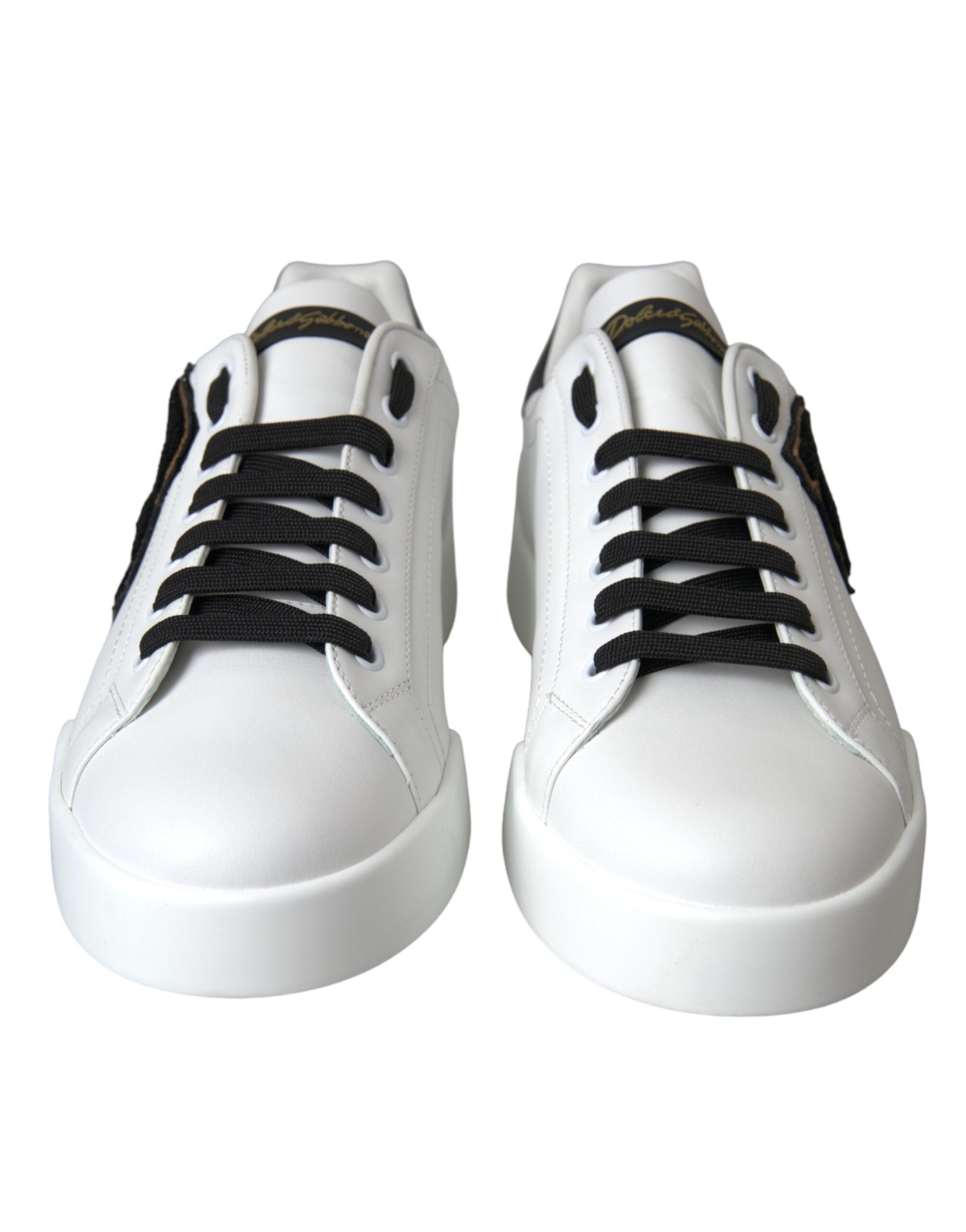Dolce & Gabbana White Leather DG Logo Casual Low Top Sneakers Men's Shoes