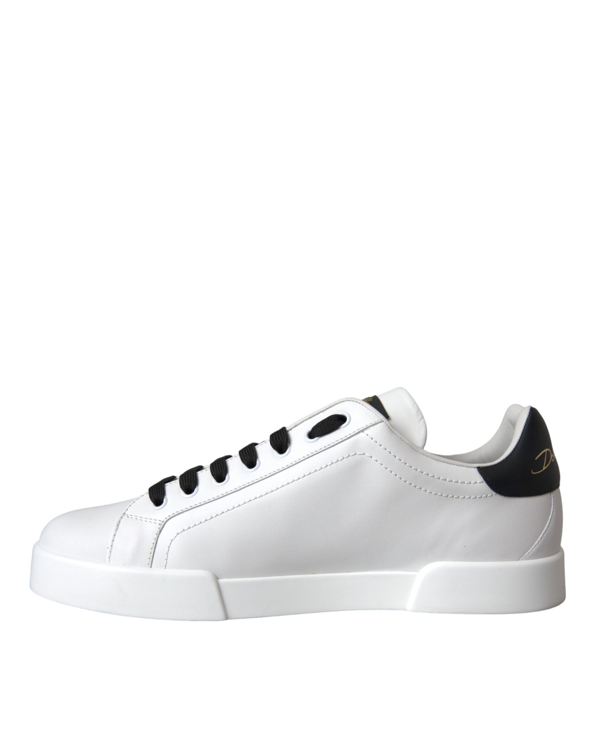 Dolce & Gabbana White Leather DG Logo Casual Low Top Sneakers Men's Shoes