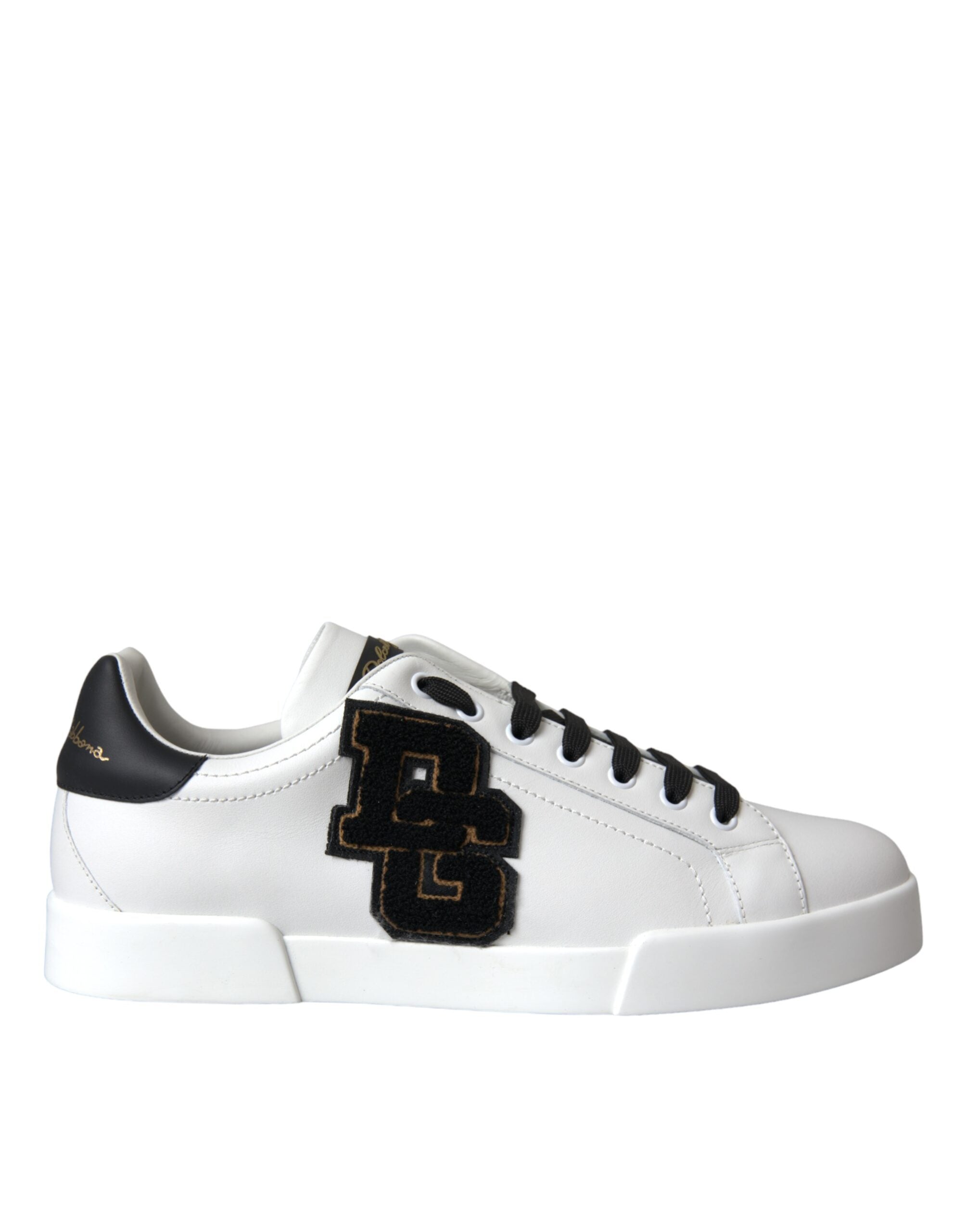 Dolce & Gabbana White Leather DG Logo Casual Low Top Sneakers Men's Shoes