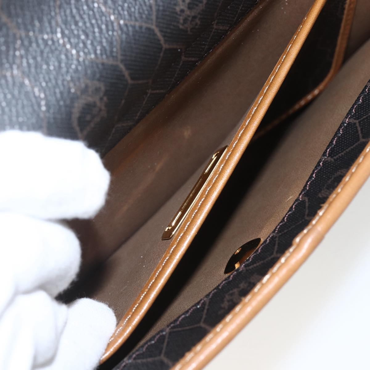 Christian Dior Vintage Honeycomb Canvas And Leather Black Pvc Shoulder Bag Bag (Pre-Owned)