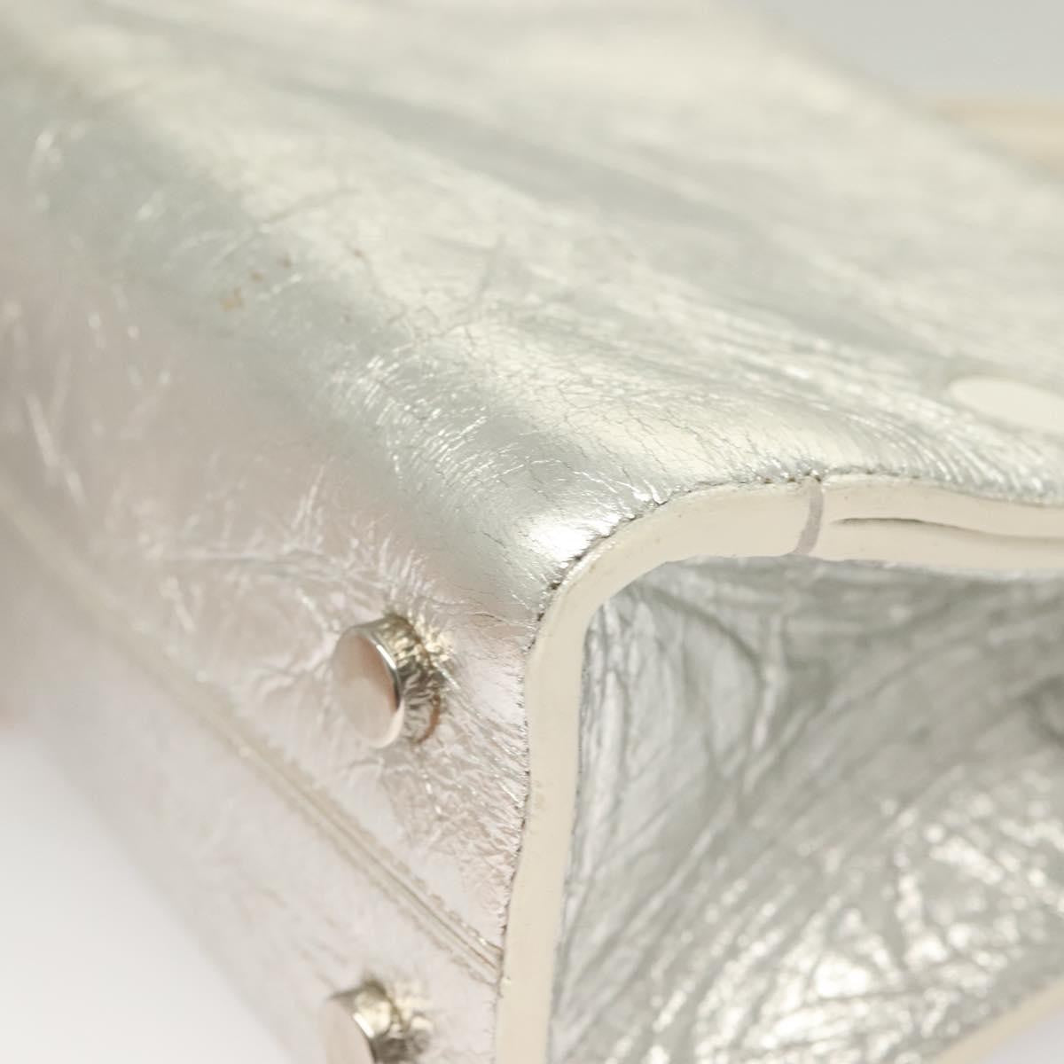 Christian Dior Diorever Leather Silver Leather Bag (Pre-Owned)