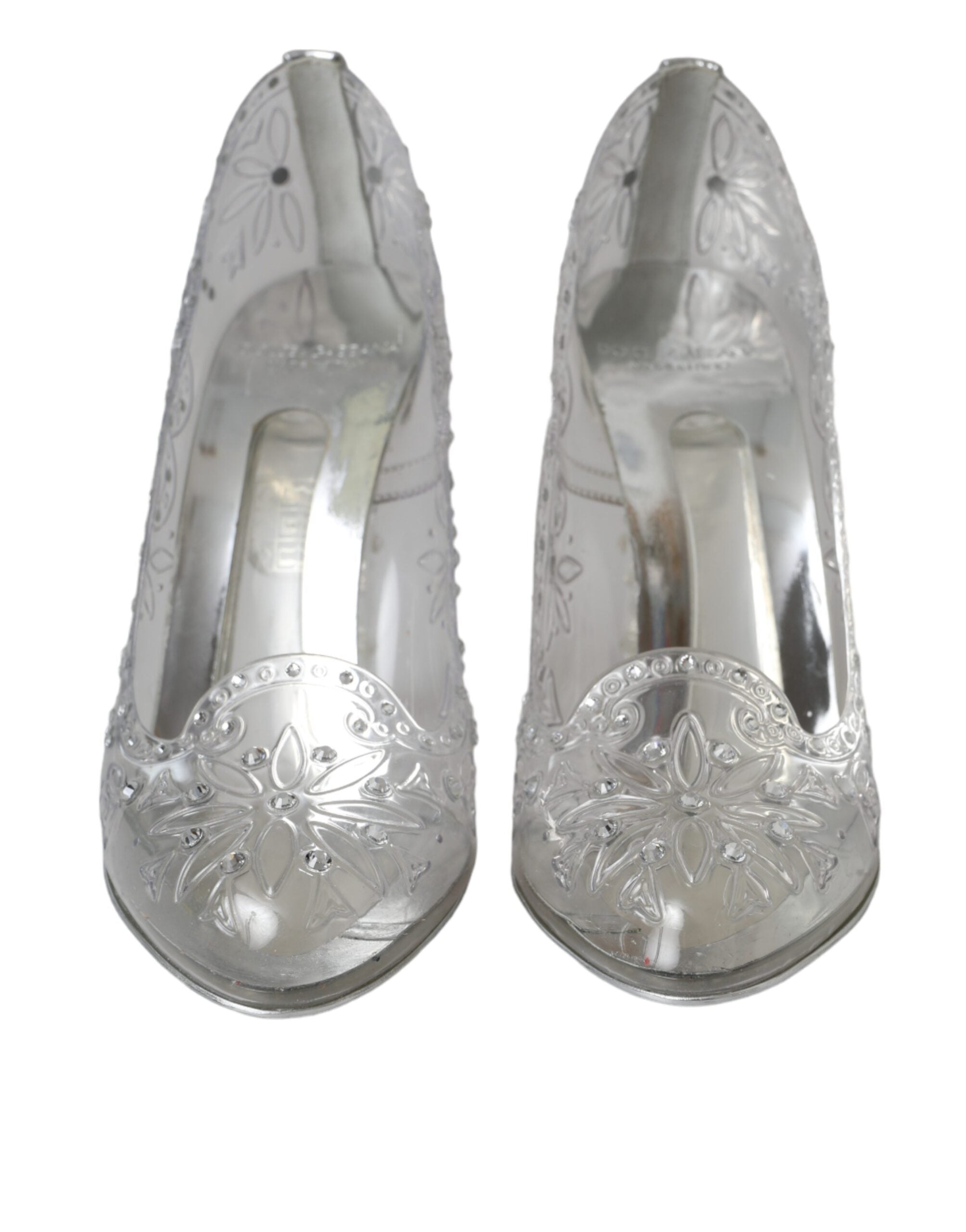 Dolce & Gabbana Clear Floral Crystal Heels CINDERELLA Women's Shoes (Pre-Owned)