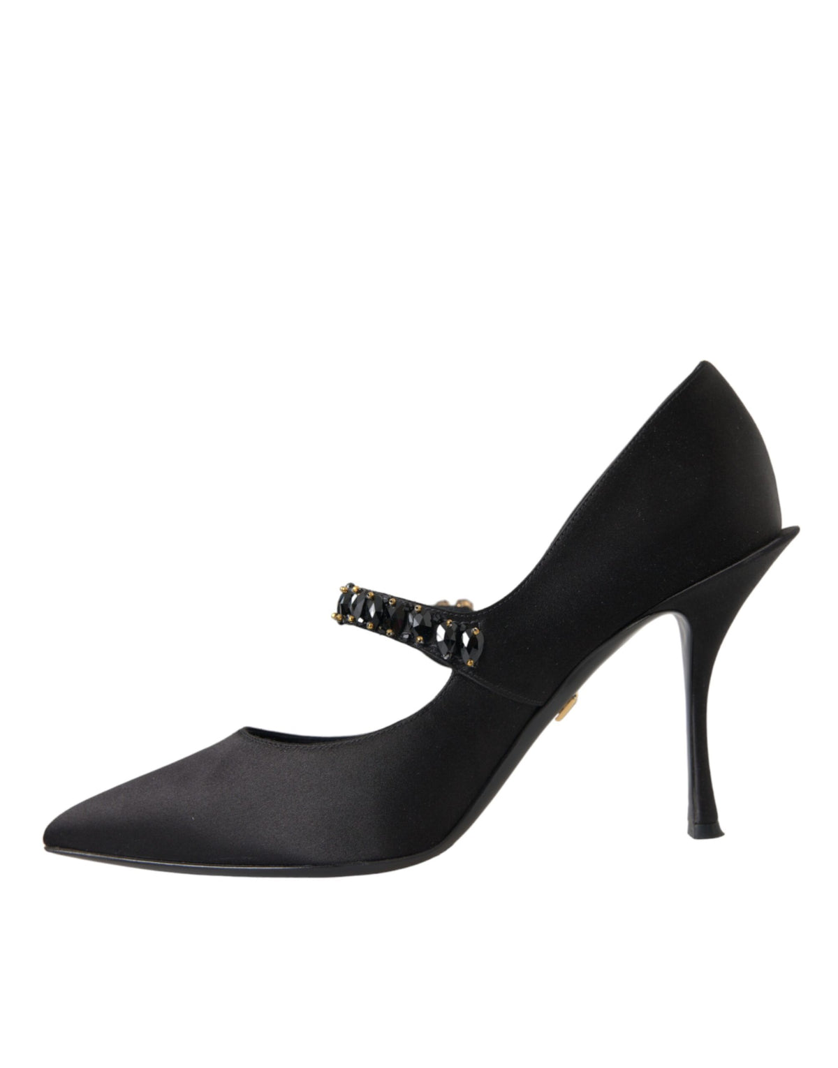 Dolce & Gabbana Black Mary Jane Crystal Heels Pumps Women's Shoes (Pre-Owned)