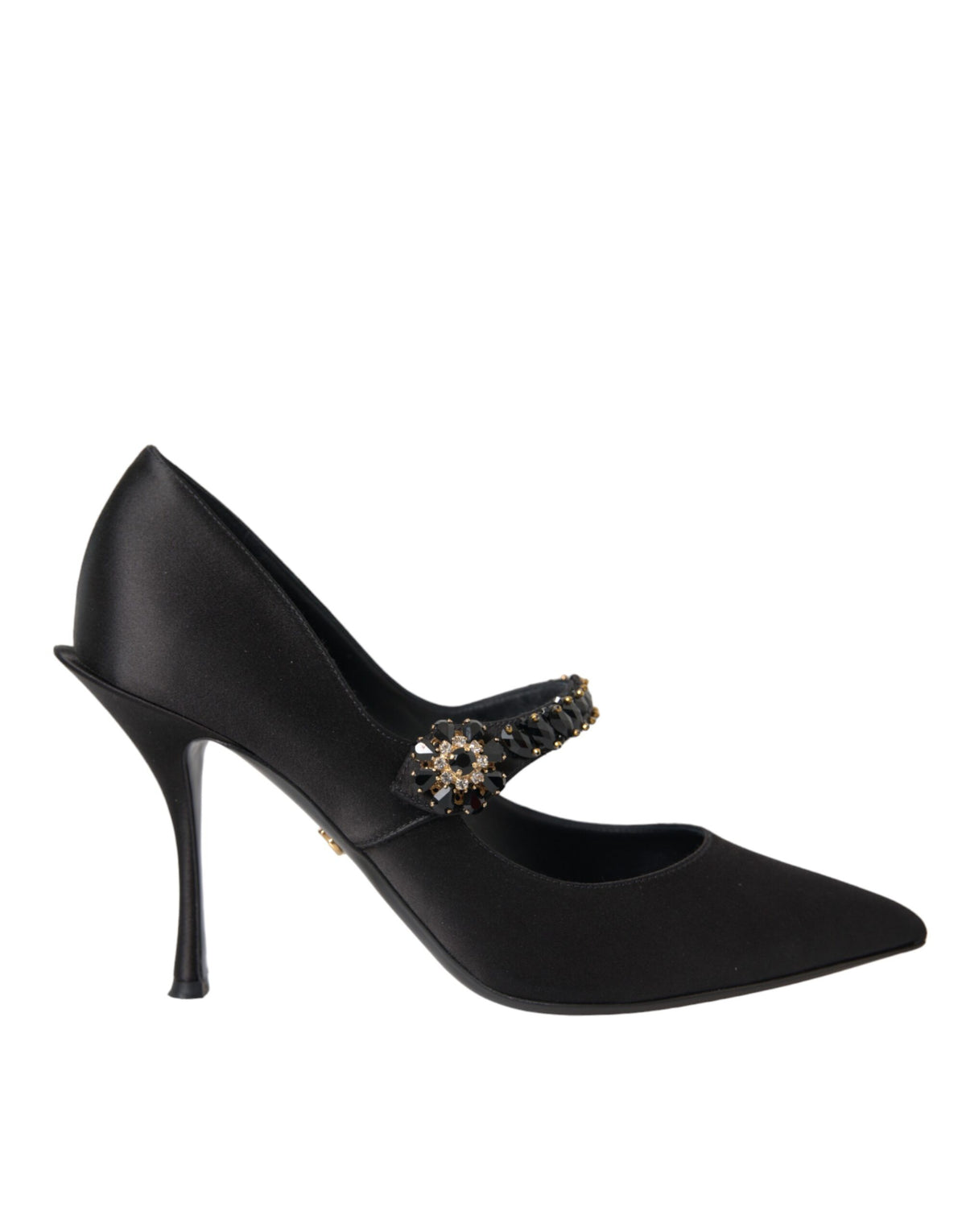 Dolce & Gabbana Black Mary Jane Crystal Heels Pumps Women's Shoes (Pre-Owned)
