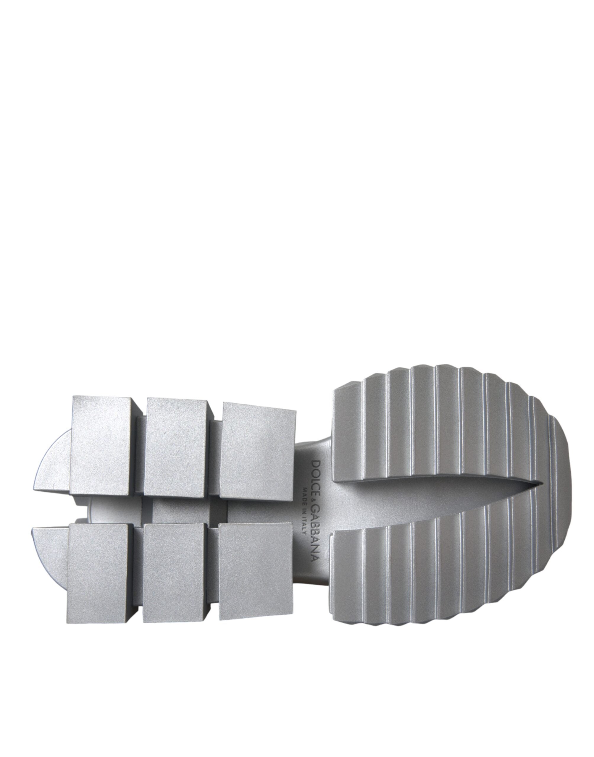 Dolce & Gabbana Silver Leather Super Queen Sneakers Women's Shoes (Pre-Owned)