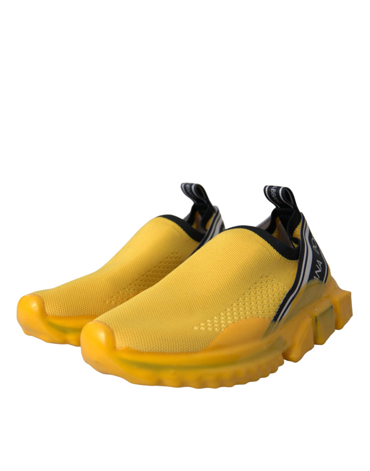 Dolce & Gabbana Yellow Sorrento Slip On Sneakers Women Women's Shoes