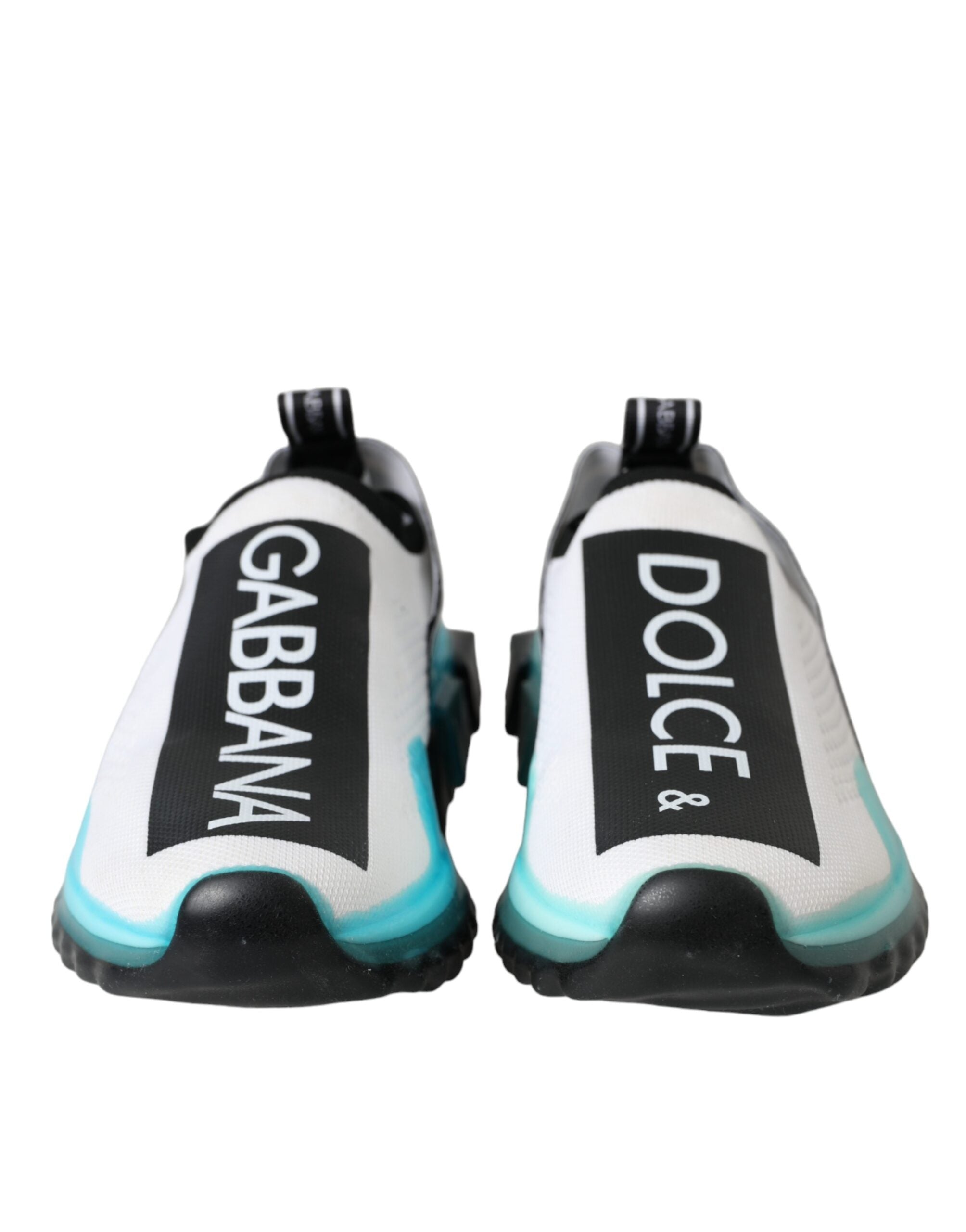 Dolce & Gabbana Black White Blue Slip On Sorrento Sneakers Women's Shoes (Pre-Owned)
