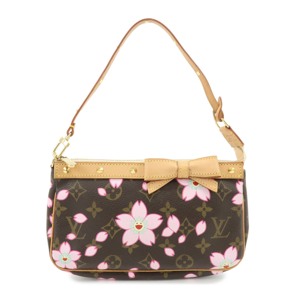 Louis Vuitton Pochette Accessoires Limited Edition Cherry Blossom Monogram Brown Canvas Clutche & Pouche Bag (Pre-Owned)