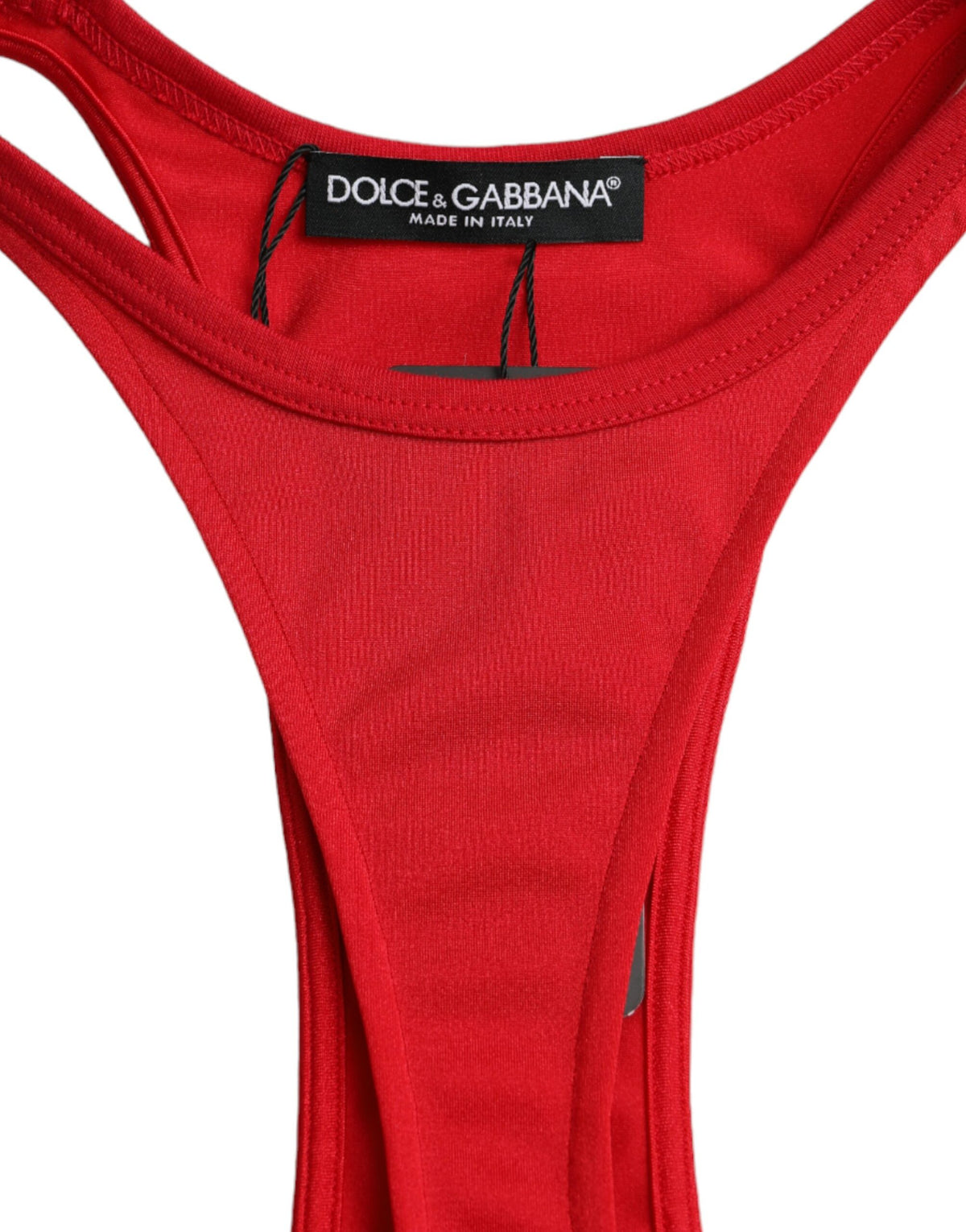 Dolce & Gabbana Red Nylon Stretch Bodycon Sheath Mini Women's Dress