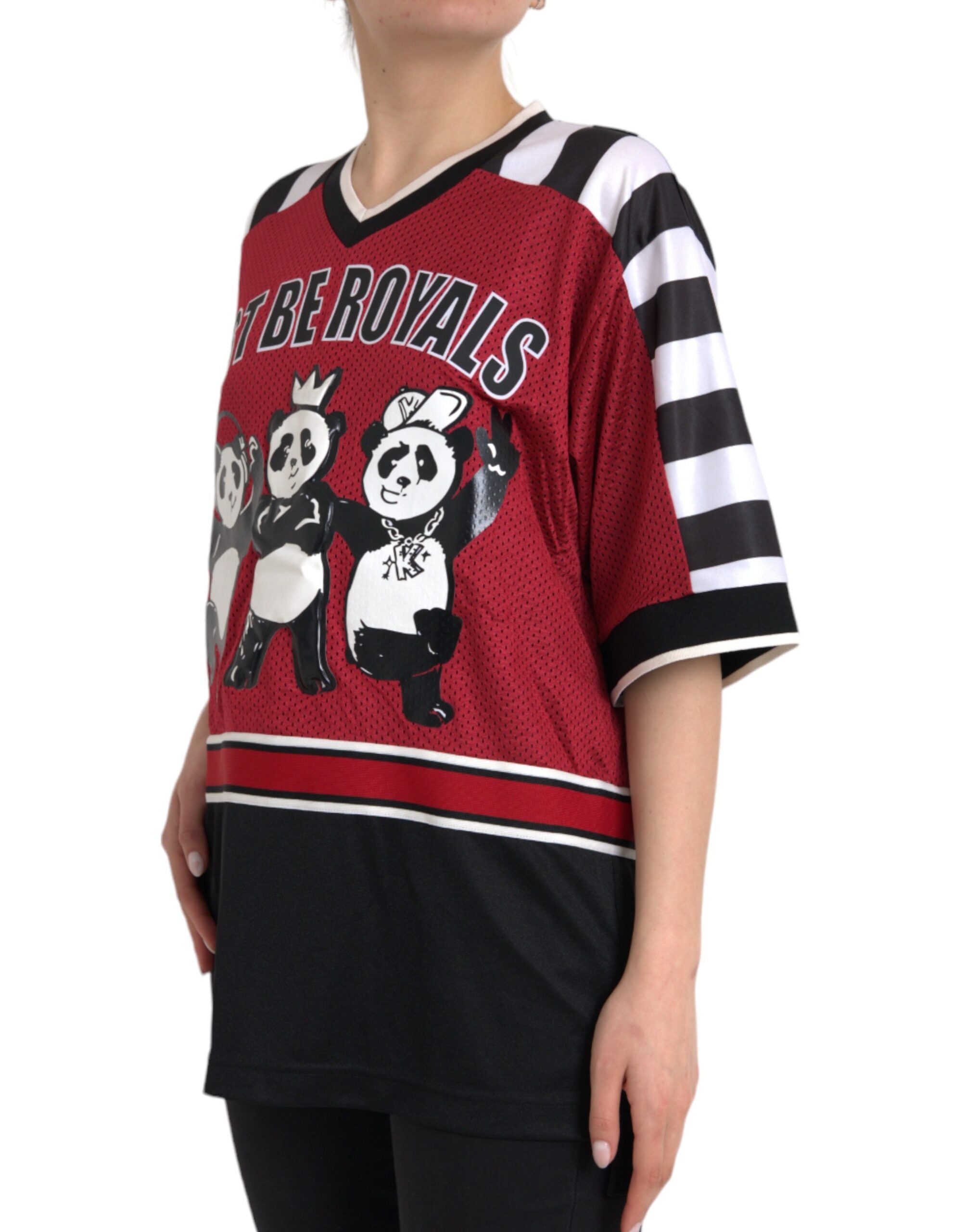 Dolce & Gabbana Multicolor Royals Panda Oversized Women's T-shirt