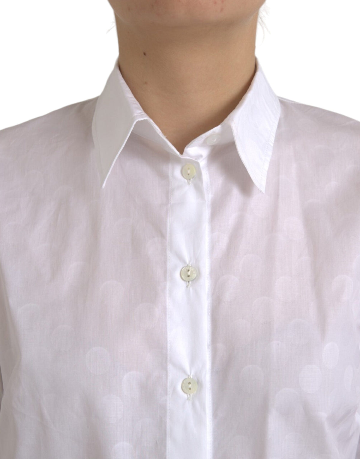 Dolce & Gabbana White Collared Short Sleeve Polo Shirt Women's Top