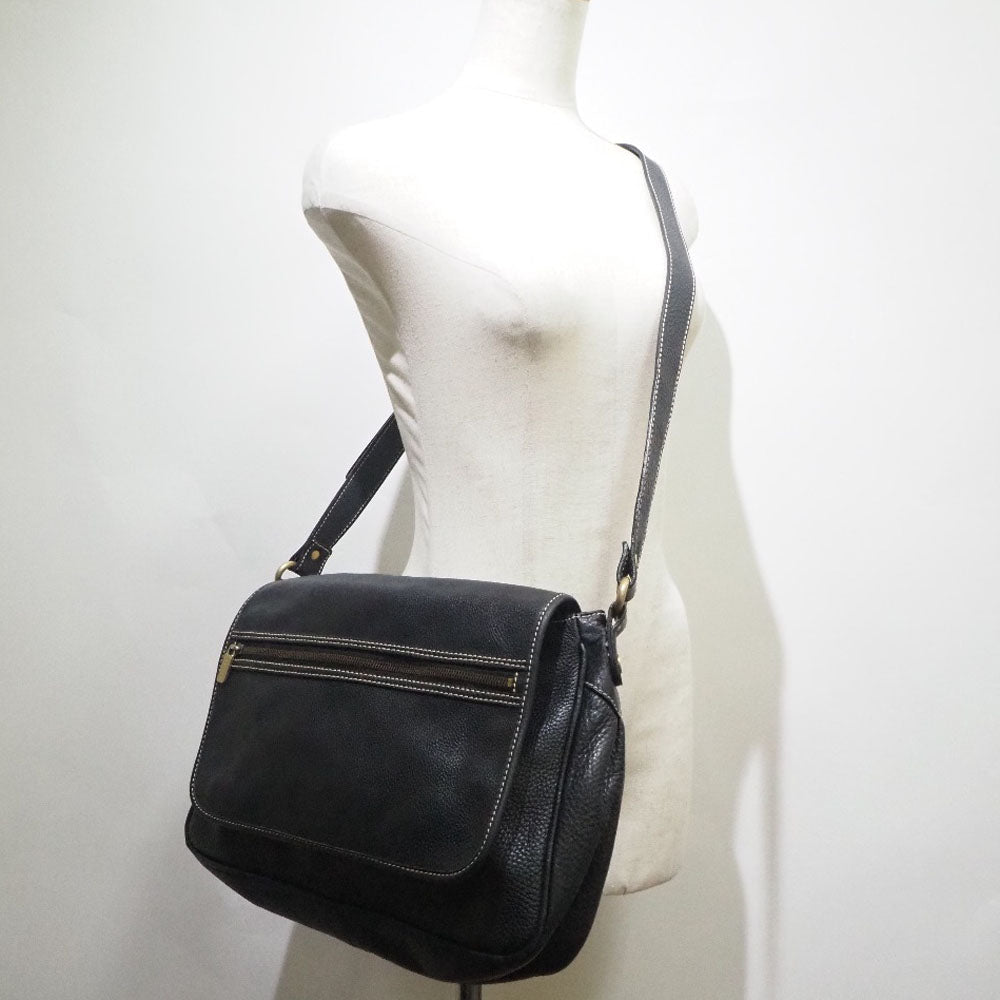 Céline Black Pony-Style Calfskin Shoulder Bag (Pre-Owned)