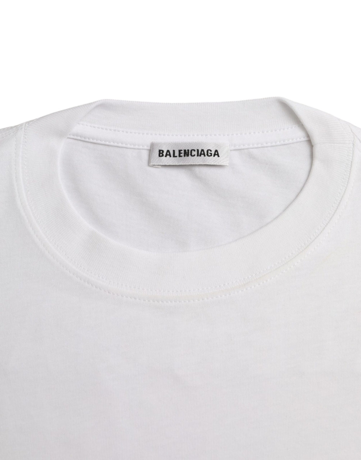 Balenciaga White Cotton Crew Neck Short Sleeves Women's T-shirt (Pre-Owned)