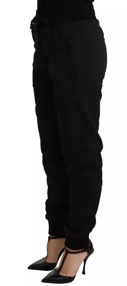 Dolce & Gabbana Black Jogger Women Polyester Women's Pants (Pre-Owned)