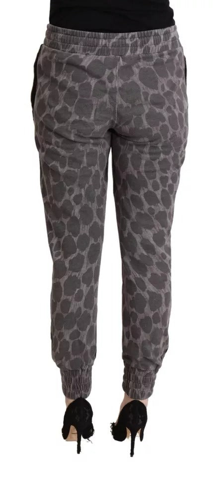 Dolce & Gabbana Gray Leopard Print SweatWomen's Jogger Women's Pants (Pre-Owned)