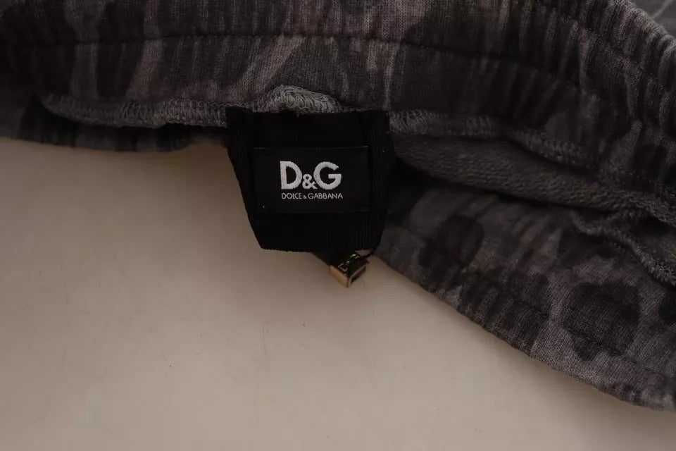 Dolce & Gabbana Gray Leopard Print SweatWomen's Jogger Women's Pants (Pre-Owned)