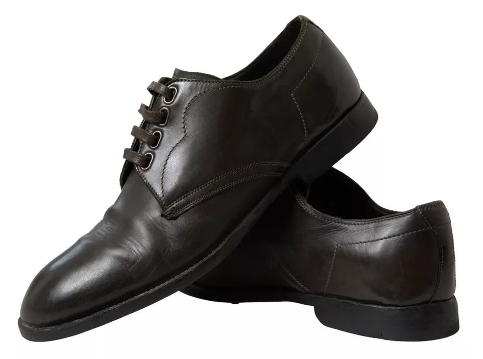 Dolce & Gabbana Green Leather Mens Formal Dress Men's Shoes (Pre-Owned)