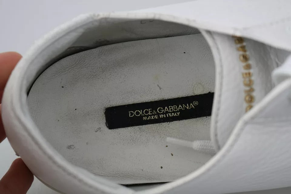 Dolce & Gabbana White Saint Tropez Lace Up Men Sneakers Men Men's Shoes (Pre-Owned)