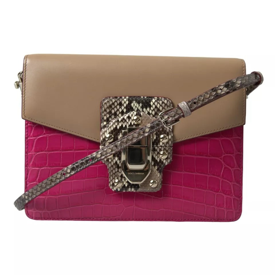 Dolce & Gabbana Multicolor Leather LUCIA Shoulder Women's Bag (Pre-Owned)