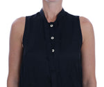 Versace Jeans Chic Sleeveless Black Shirt Women's Blouse
