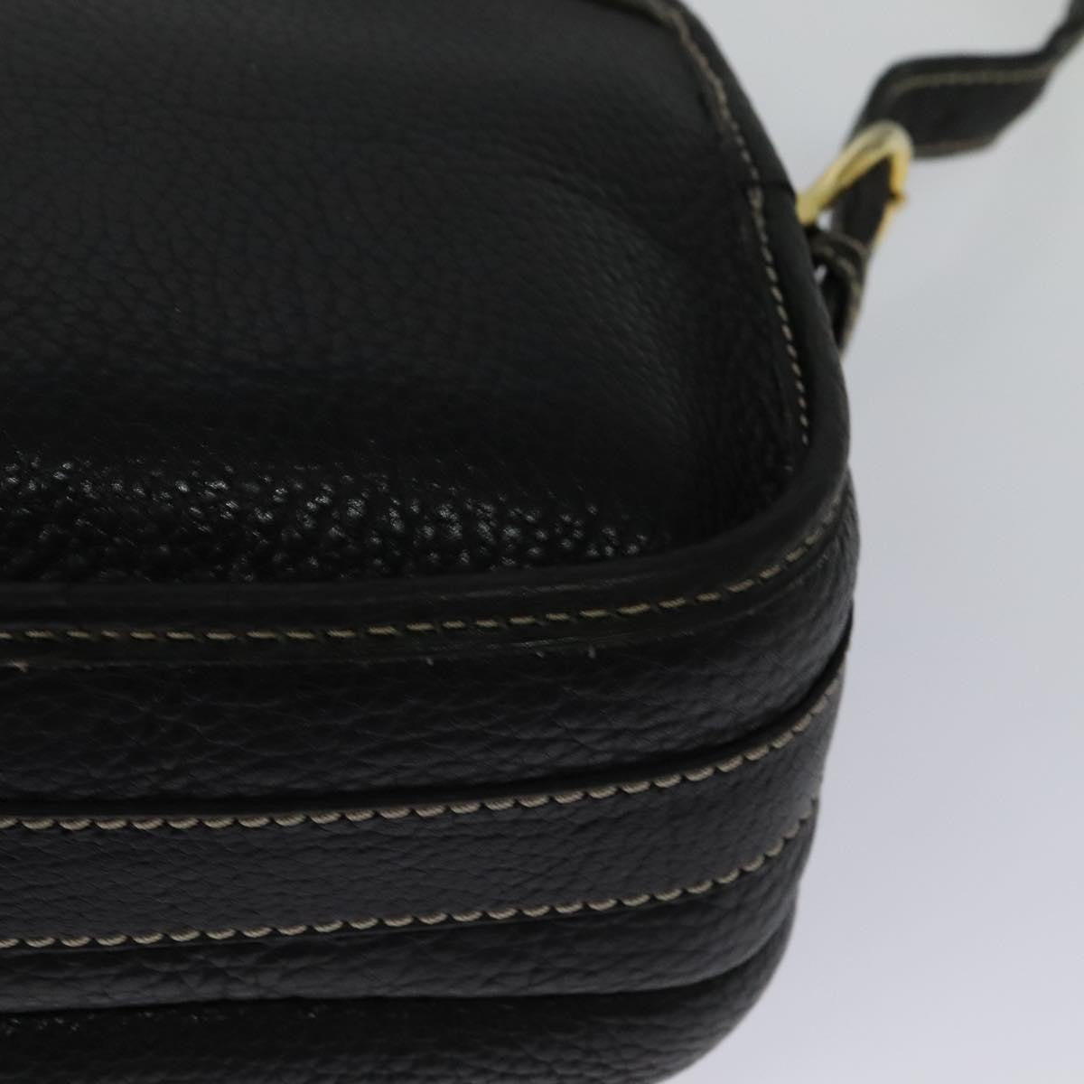 Celine Vintage Leather Black Leather Shoulder Bag Bag (Pre-Owned)