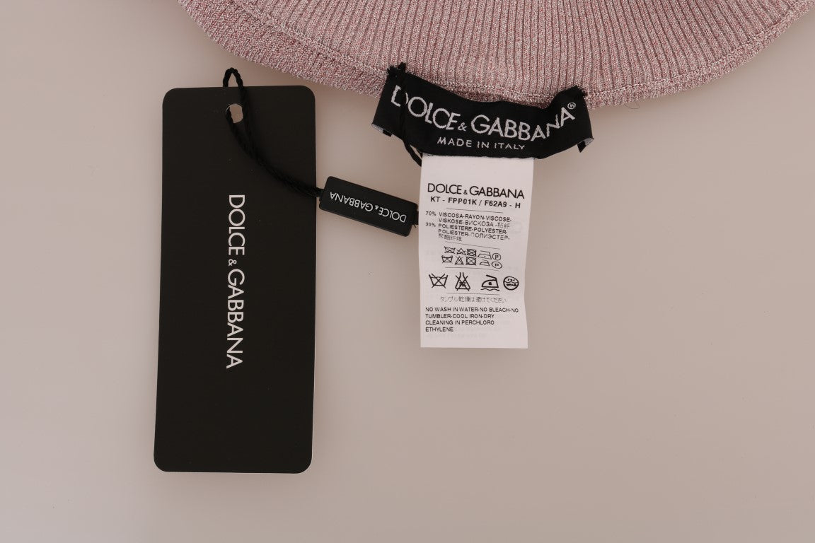 Dolce & Gabbana Pink Stretch Waist Tights Women's Stockings