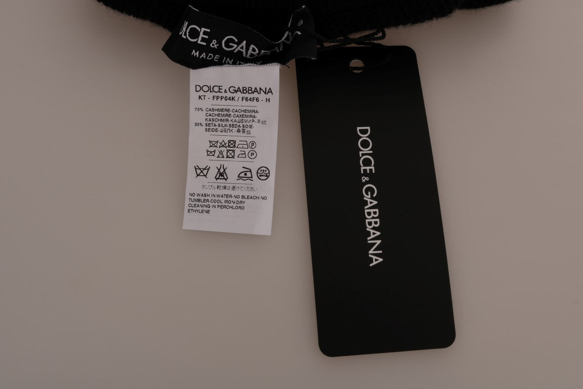 Dolce & Gabbana Black Cashmere Silk Stretch Tights Women's Stockings