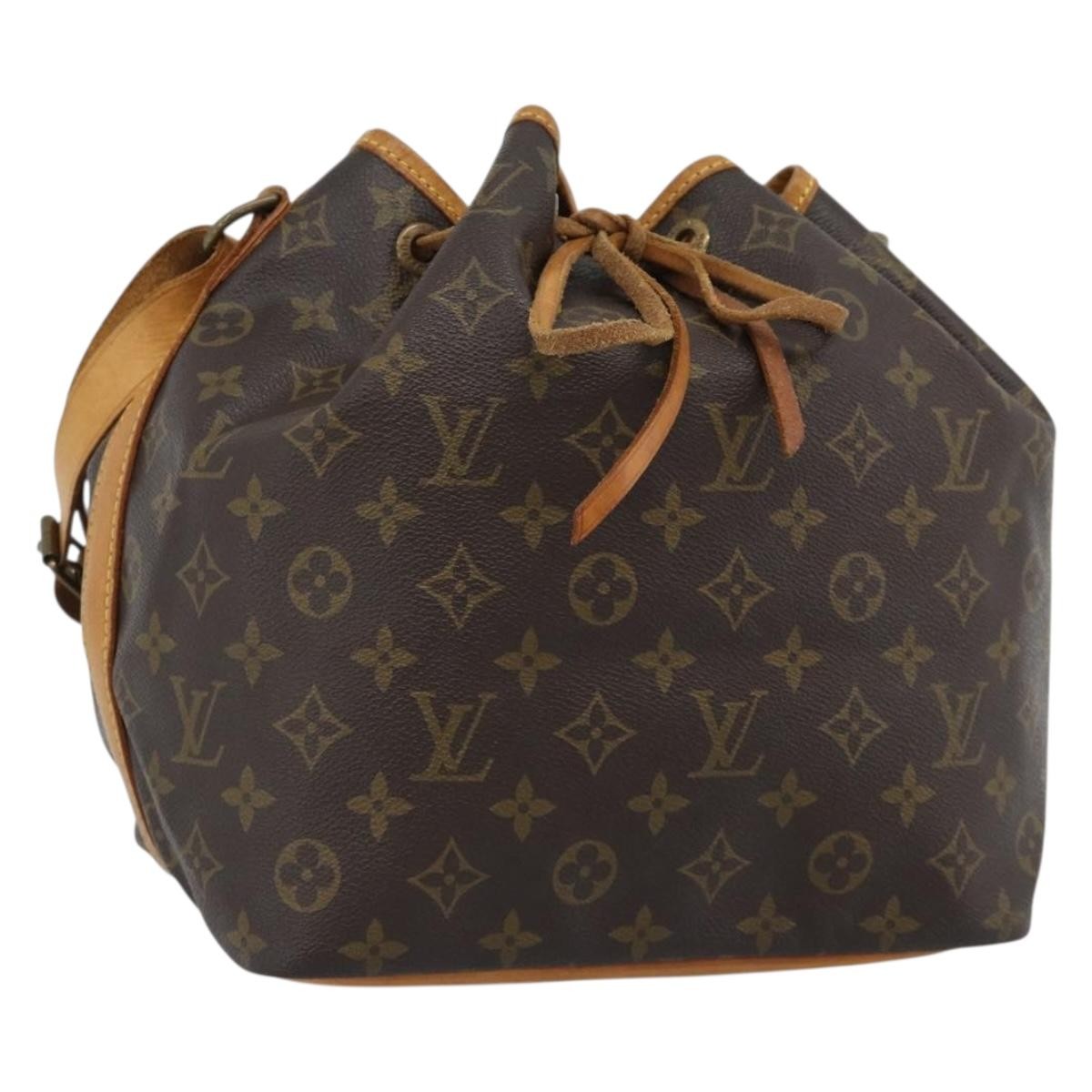 Louis Vuitton Petit Noe Monogram Canvas Brown Canvas Shoulder Bag Bag (Pre-Owned)