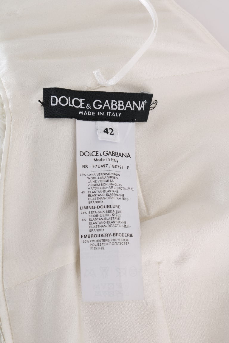 Dolce & Gabbana Multicolor Sequined Stretch Bustier Women's Top
