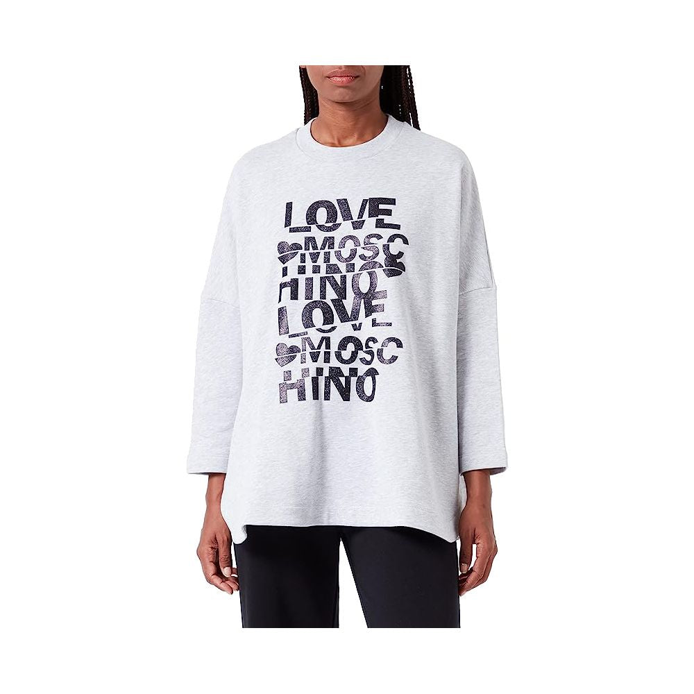 Love Moschino Gray Cotton Women Women's Sweater