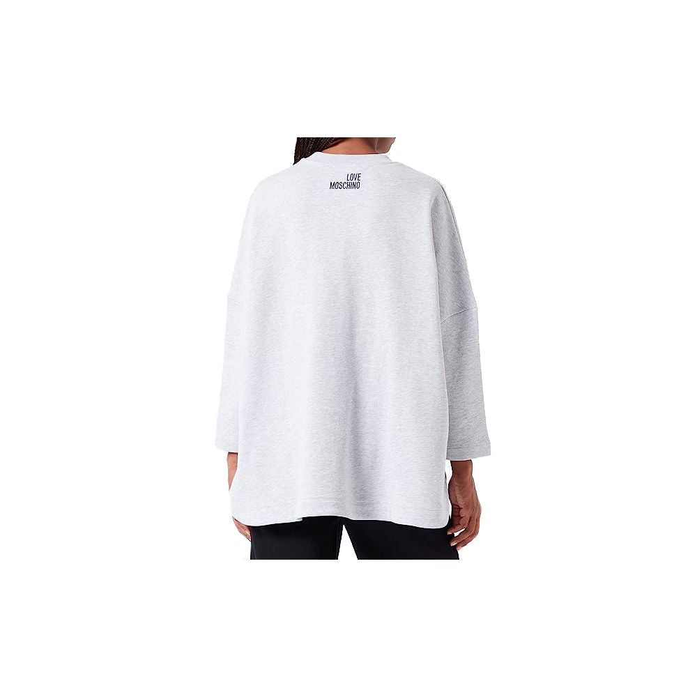 Love Moschino Gray Cotton Women Women's Sweater