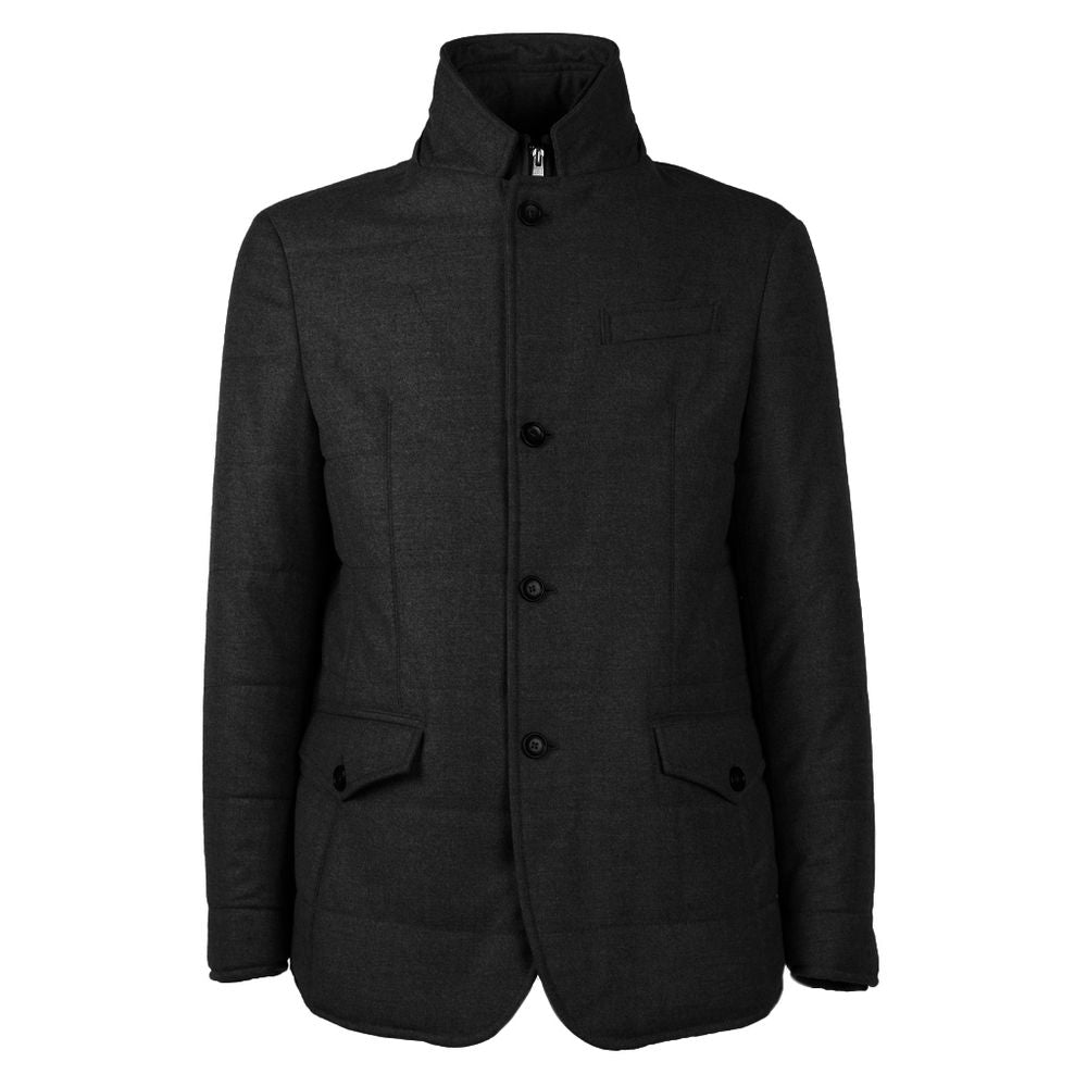 Made in Italy Elegant Wool-Cashmere Men's Men's Coat