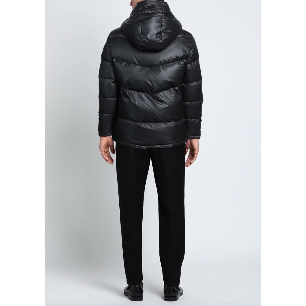 Aquascutum Black Polyester Men Men's Jacket
