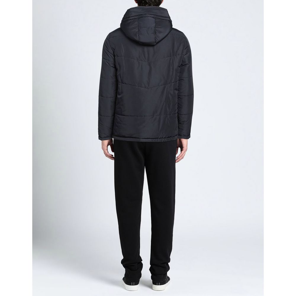 Aquascutum Elegant Blue Aquascutum Jacket with Removable Men's Hood