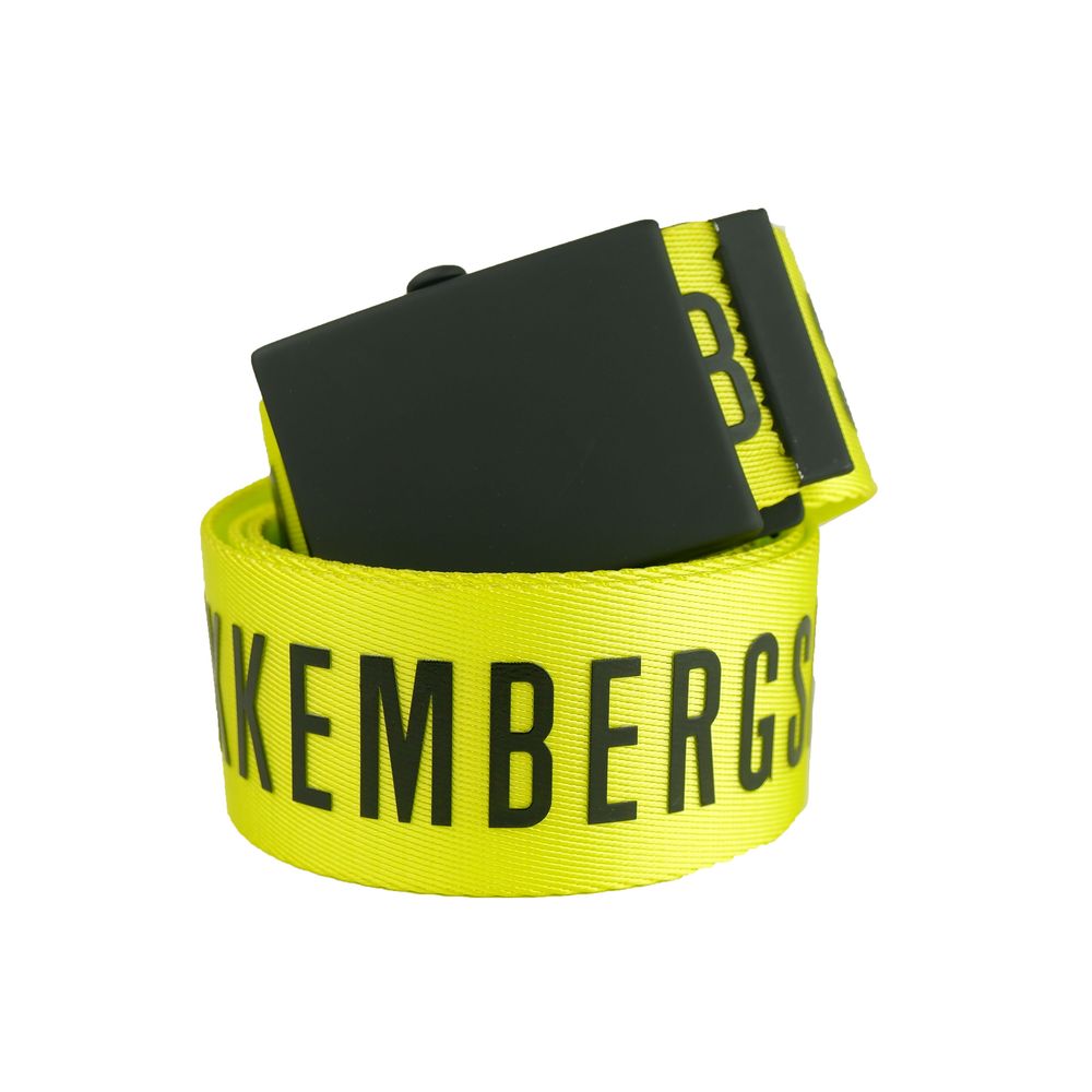 Bikkembergs Yellow Polyester Men Men's Belt