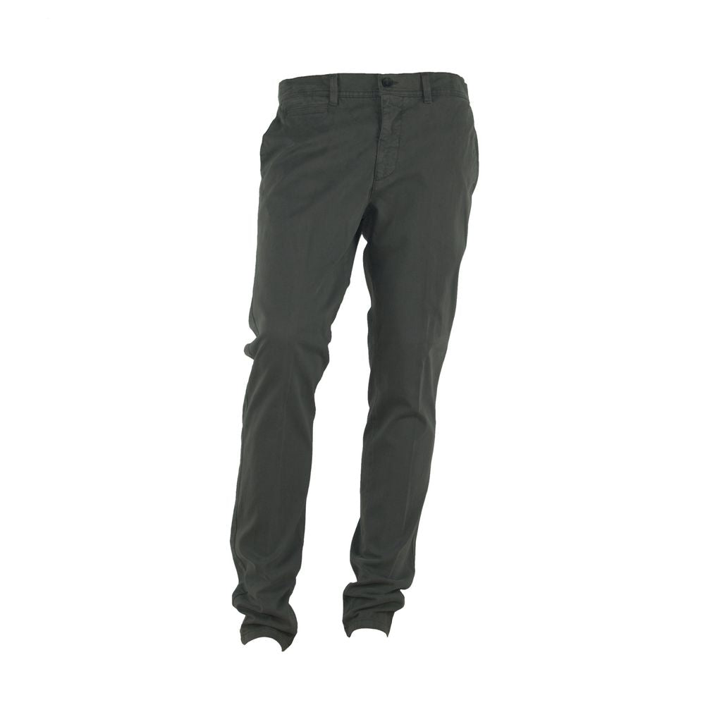 Made in Italy Elegant Gray Italian Cotton Men's Trousers