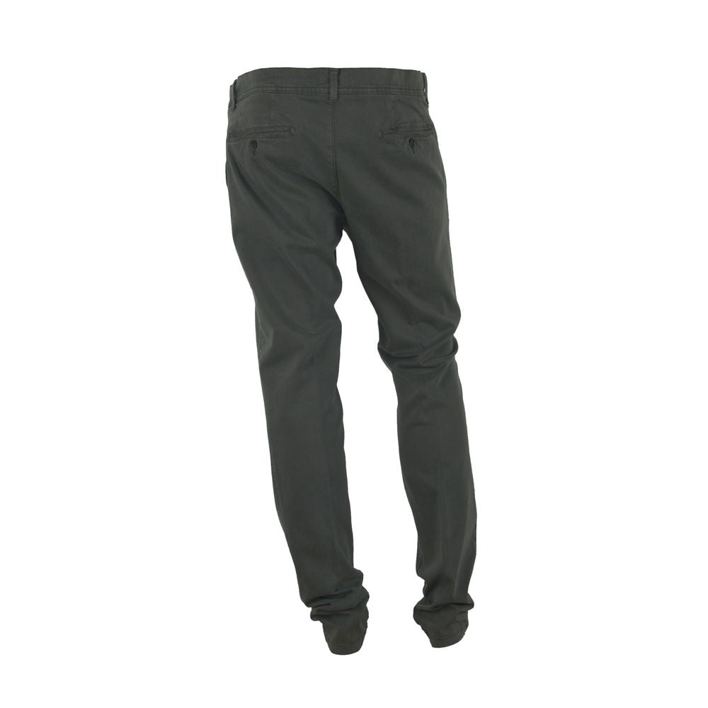 Made in Italy Elegant Gray Italian Cotton Men's Trousers