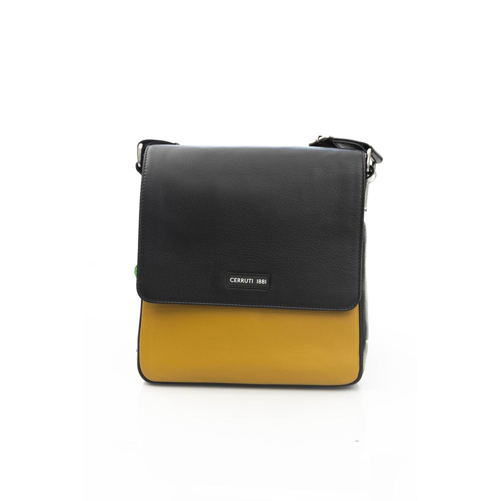 Cerruti 1881 Yellow Leather Men Crossbody Men's Bag