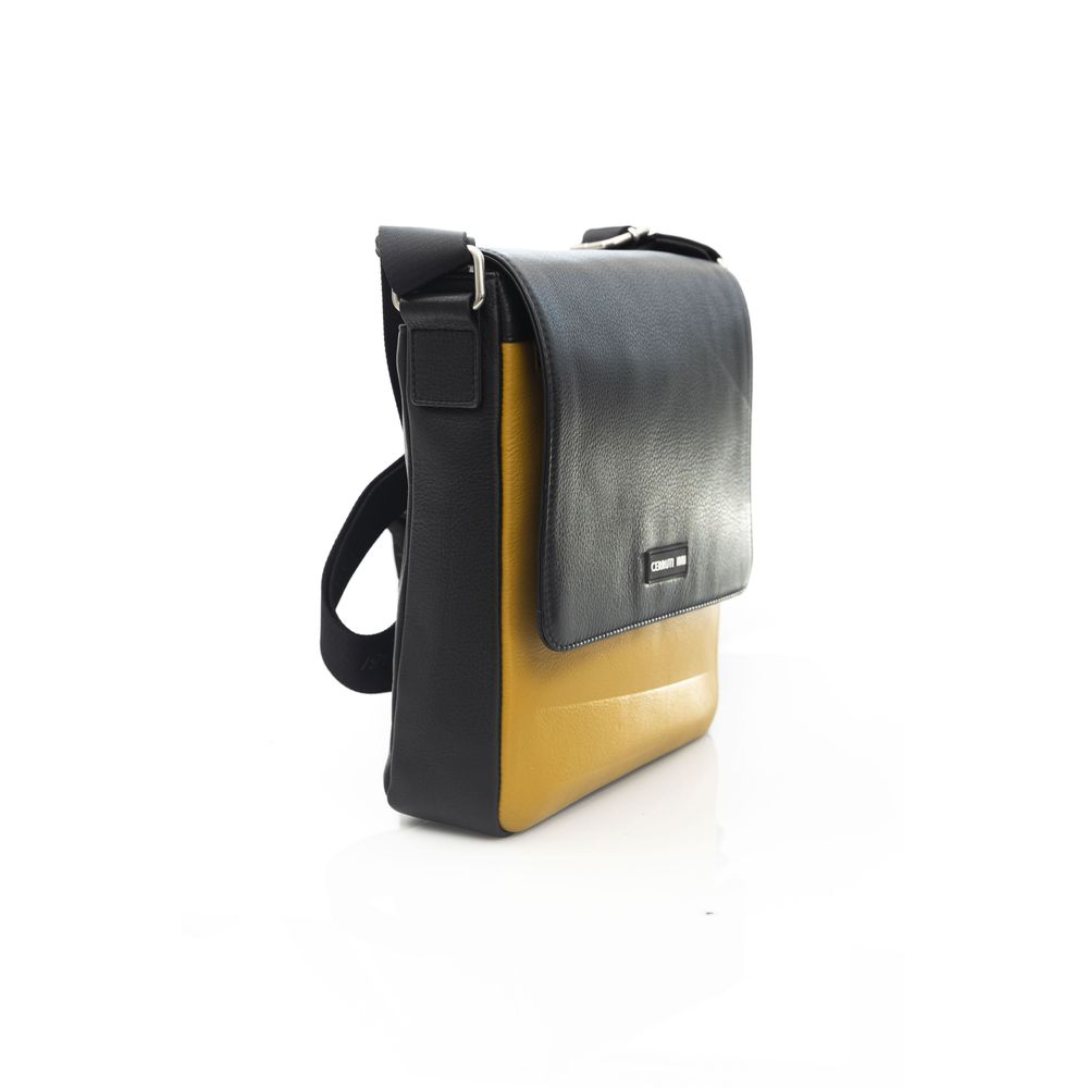 Cerruti 1881 Yellow Leather Men Crossbody Men's Bag