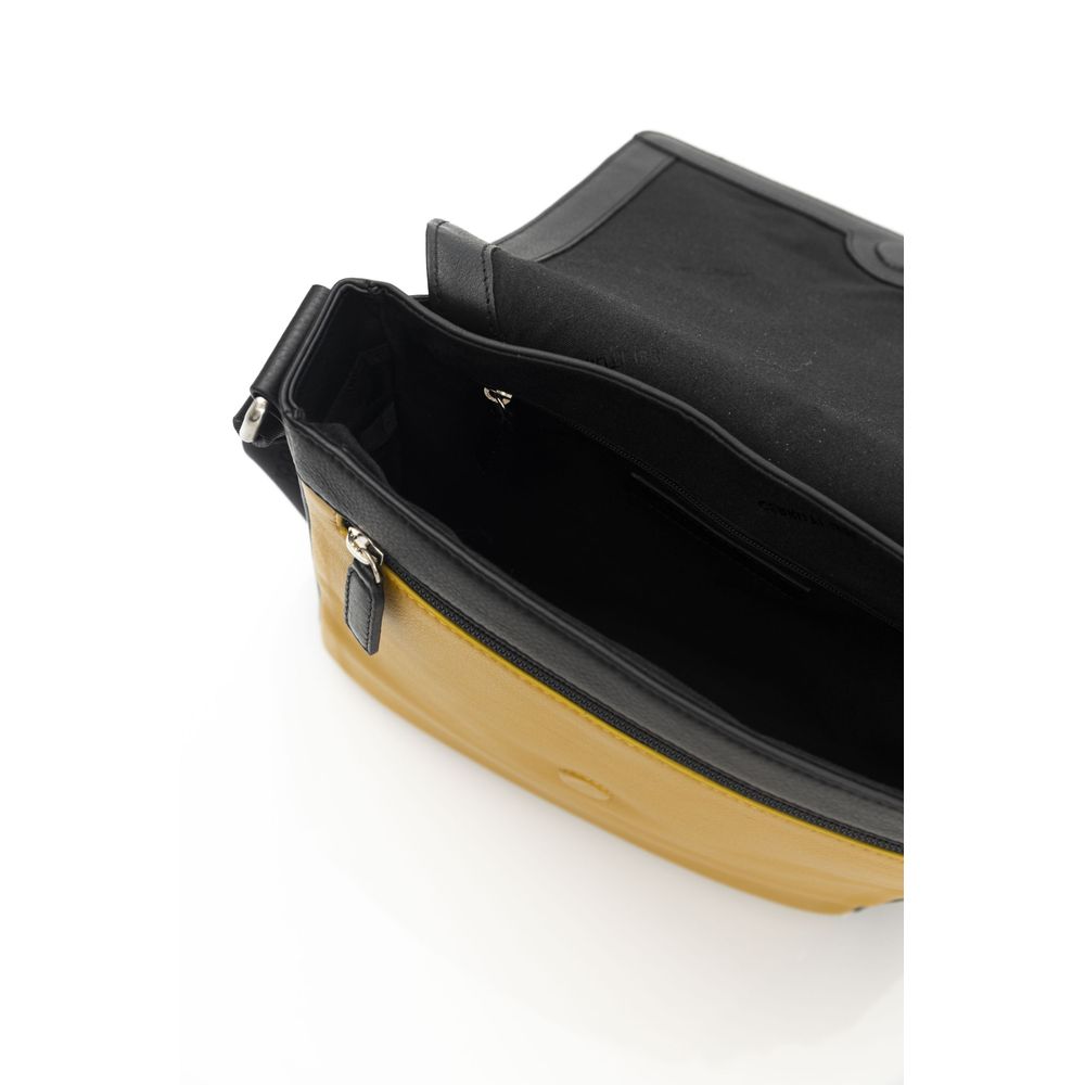 Cerruti 1881 Yellow Leather Men Crossbody Men's Bag