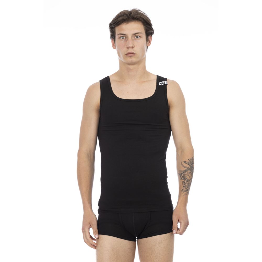 Bikkembergs Black Cotton Men's Tank Men's Top